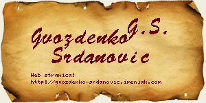 Gvozdenko Srdanović vizit kartica